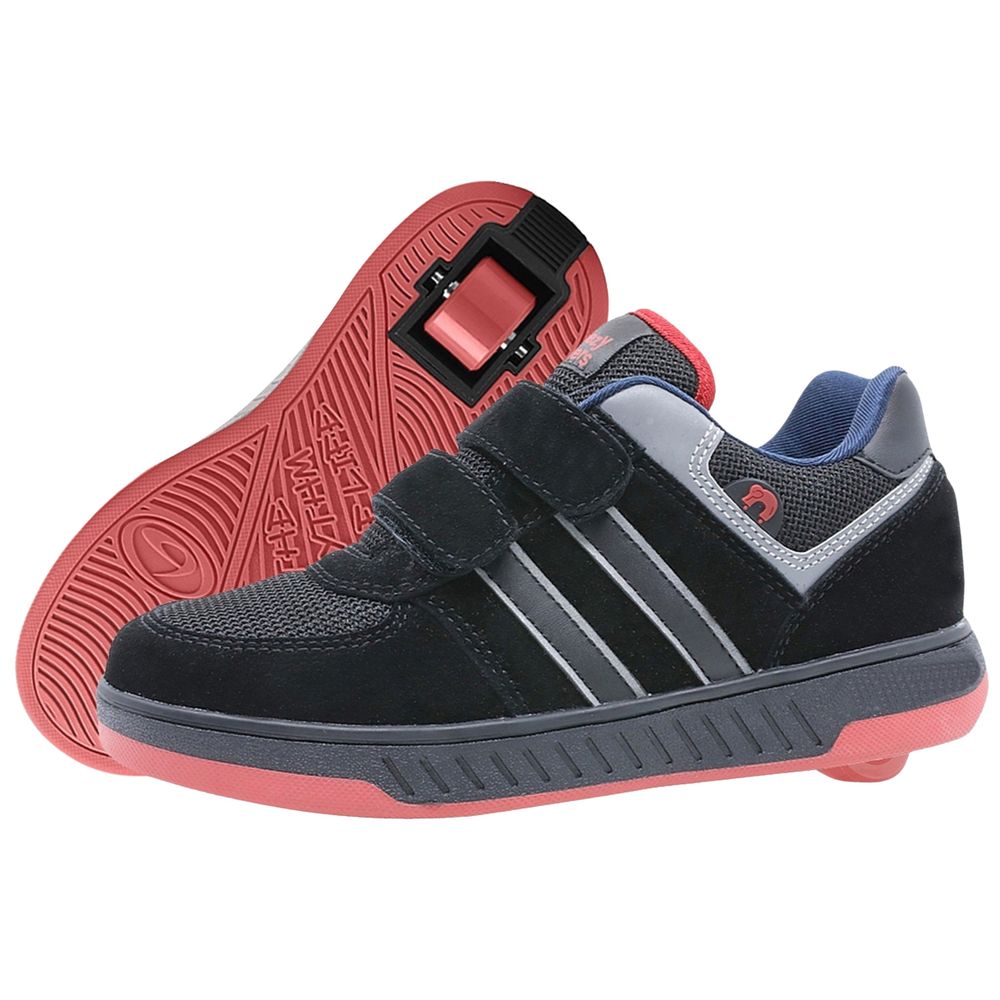 Breezy Rollers Shoes with Wheels for Kids Black/Grey