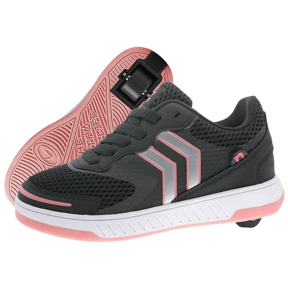 Breezy Rollers Shoes with Wheels for Kids - Black