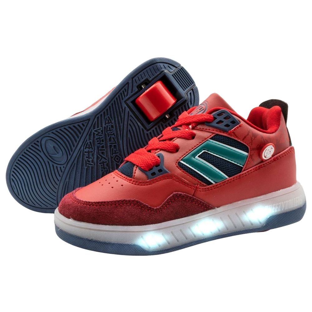 Breezy Rollers Shoes with Wheels for Kids - Red