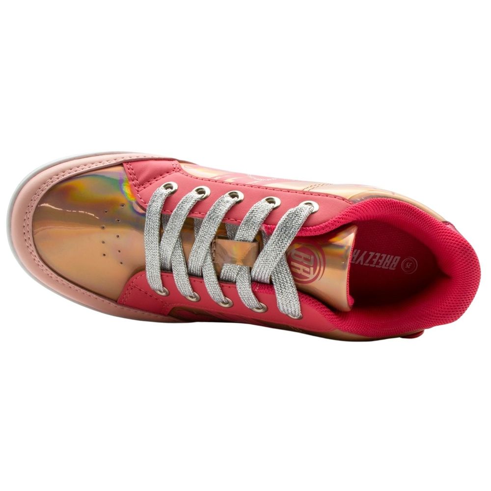 Breezy Rollers Heart Design Shoes with Wheels for Kids - Pink