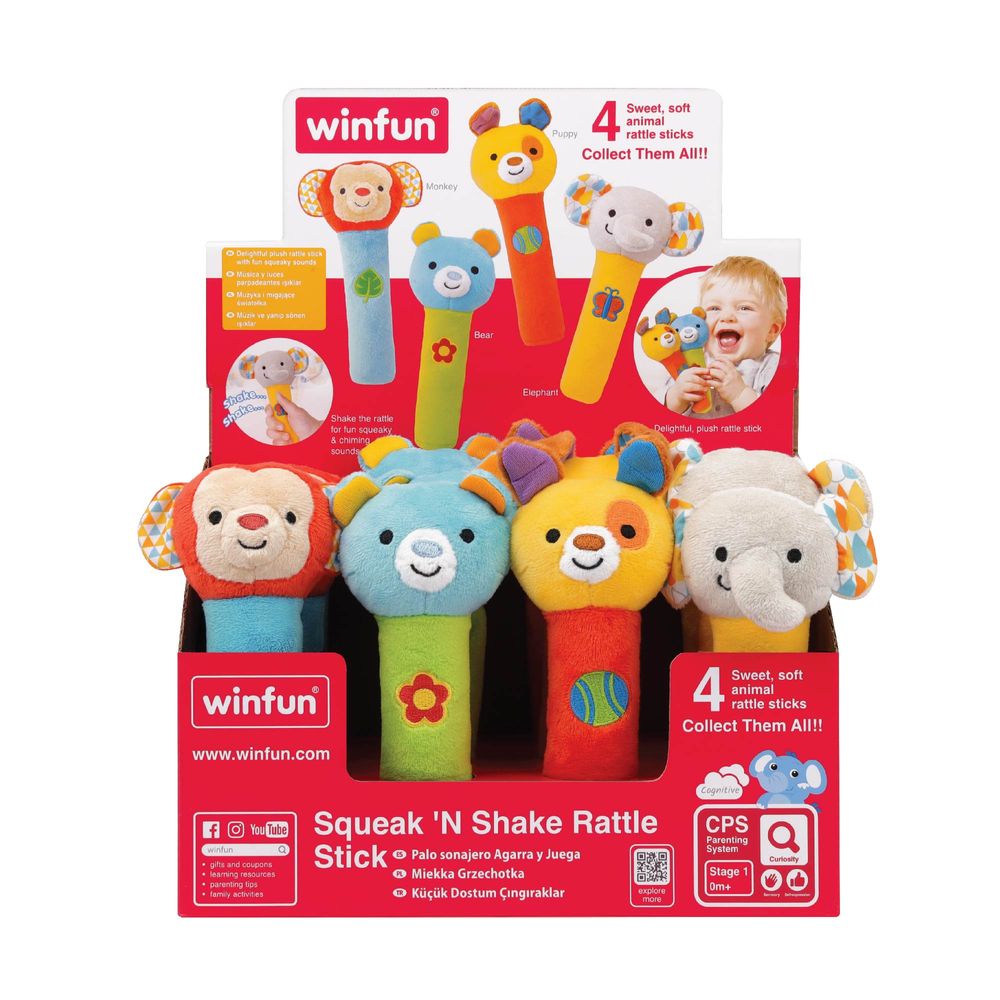 WinFun - Squeak'n'Shake Rattle Stick - 1pc - Style May Vary