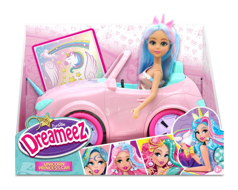 Funville - Dreameez Unicorn Doll With Car - 2 Pcs