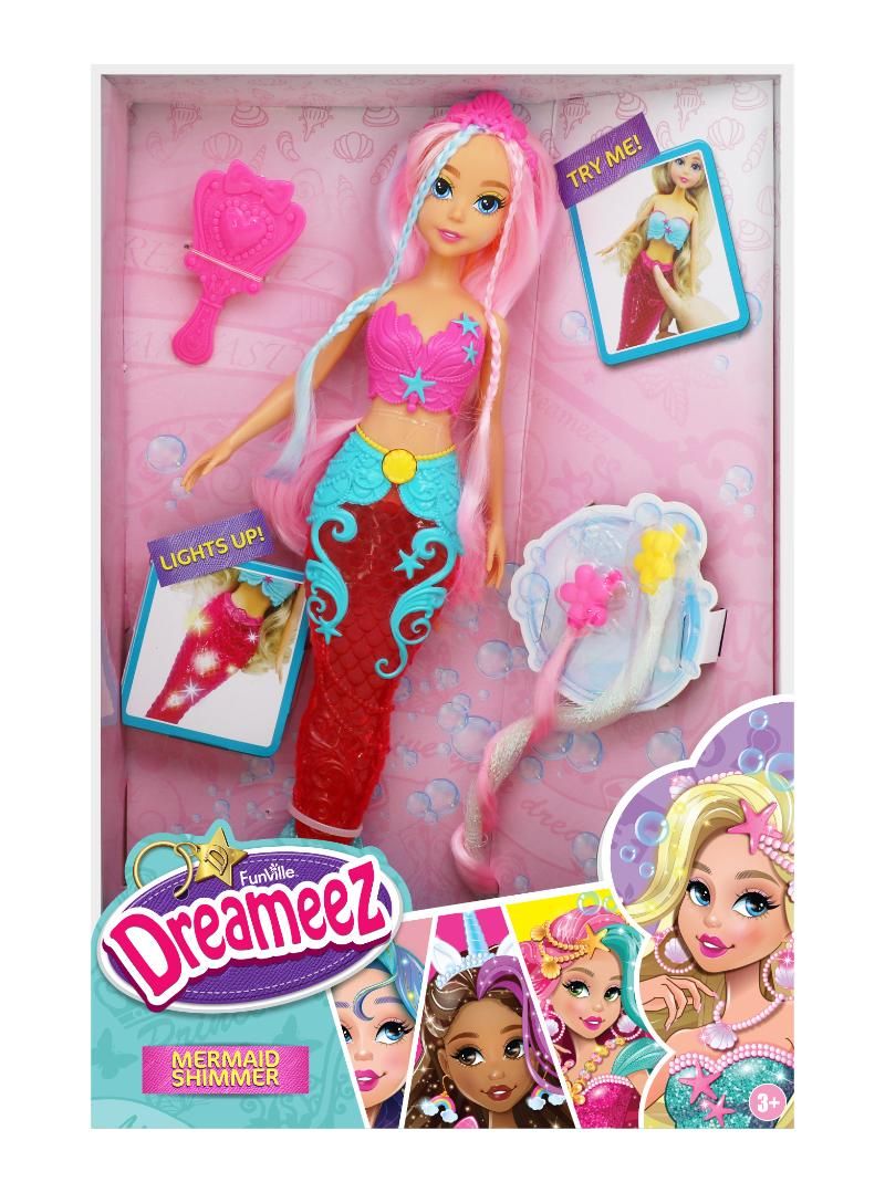 Funville - Dreameez Light Up Mermaid Fashion Doll Set - 3 Pcs