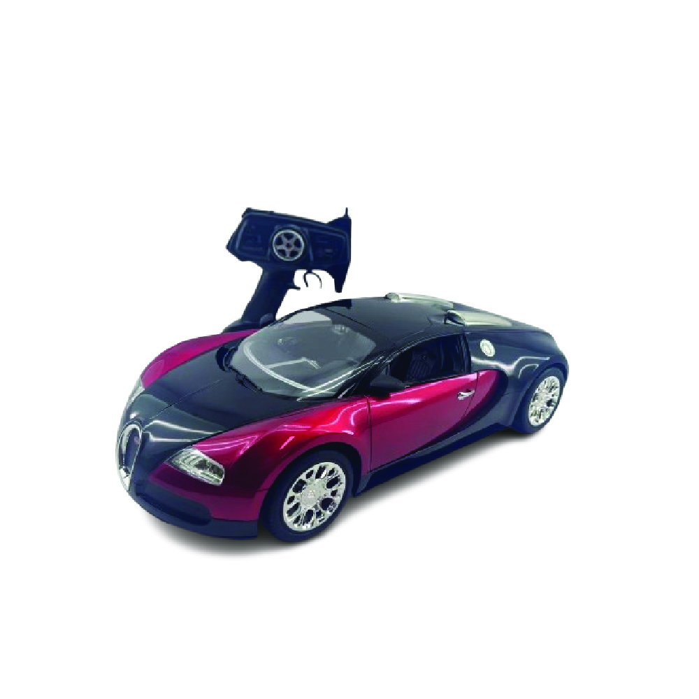 Sam Toys - 1:10 Bugatti R/c Car- Blue & Red Assorted Color