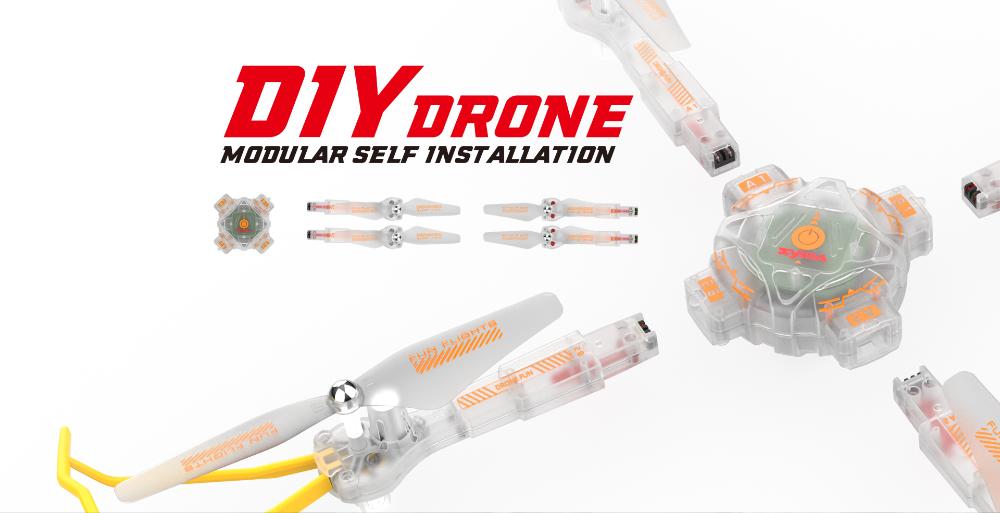Syma - DIY Quadcopter Remote Control Drone Kit - Multicolor