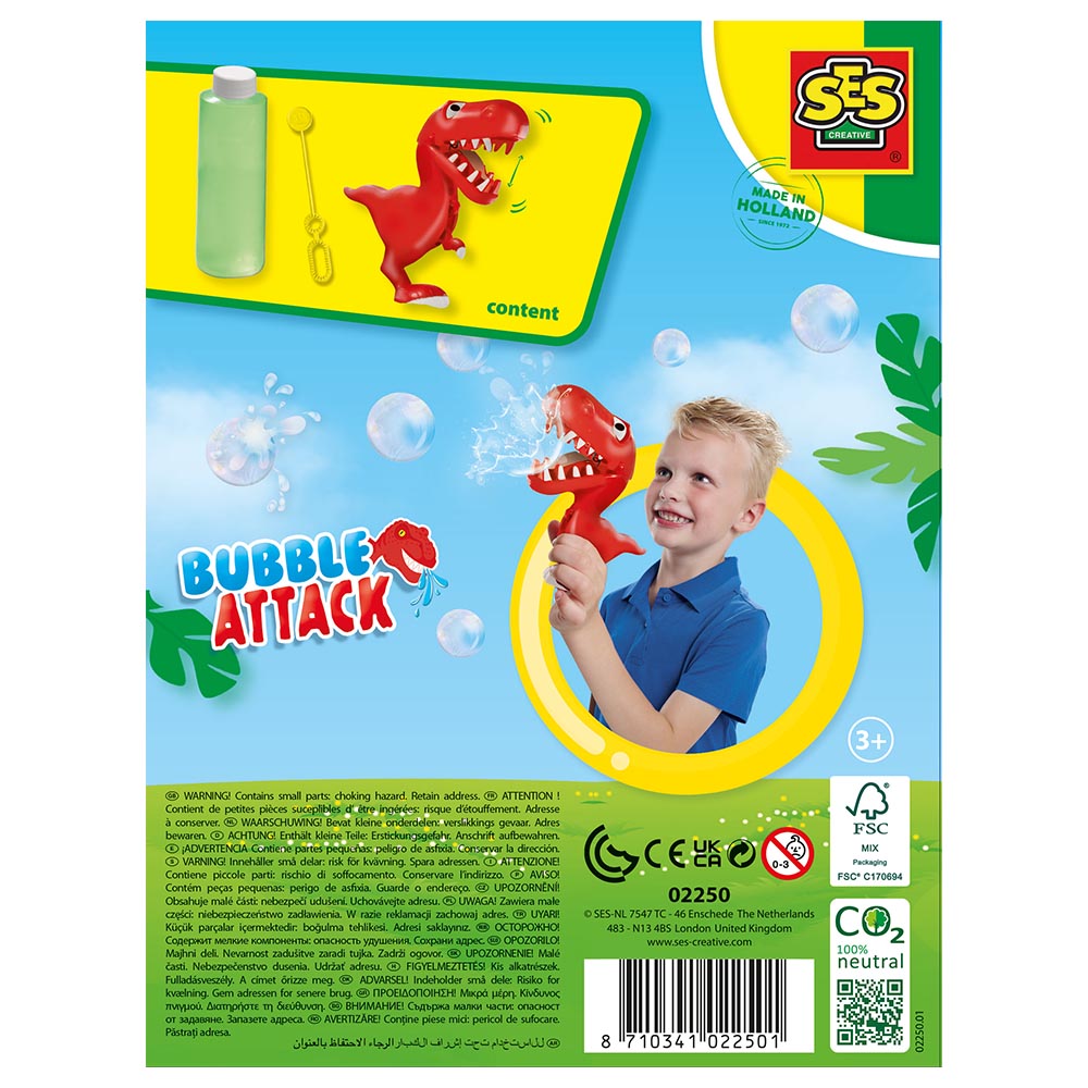 SES Creative - Bubble Dino Attack With Solution - 200 ml