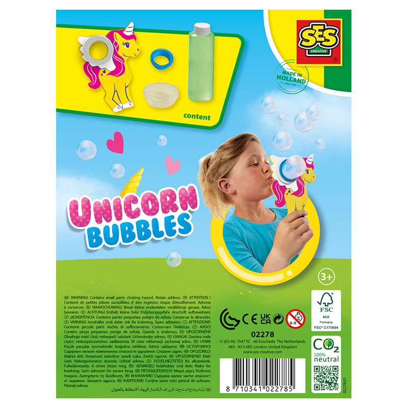 SES Creative - Unicorn Bubbles With Solution - 200 ml