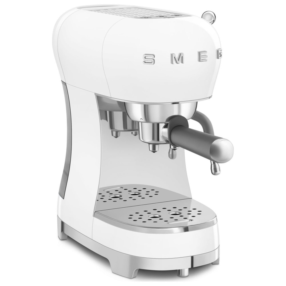 Smeg - 50's Retro Style Aesthetic Espresso Coffee Machine - White - 1 L