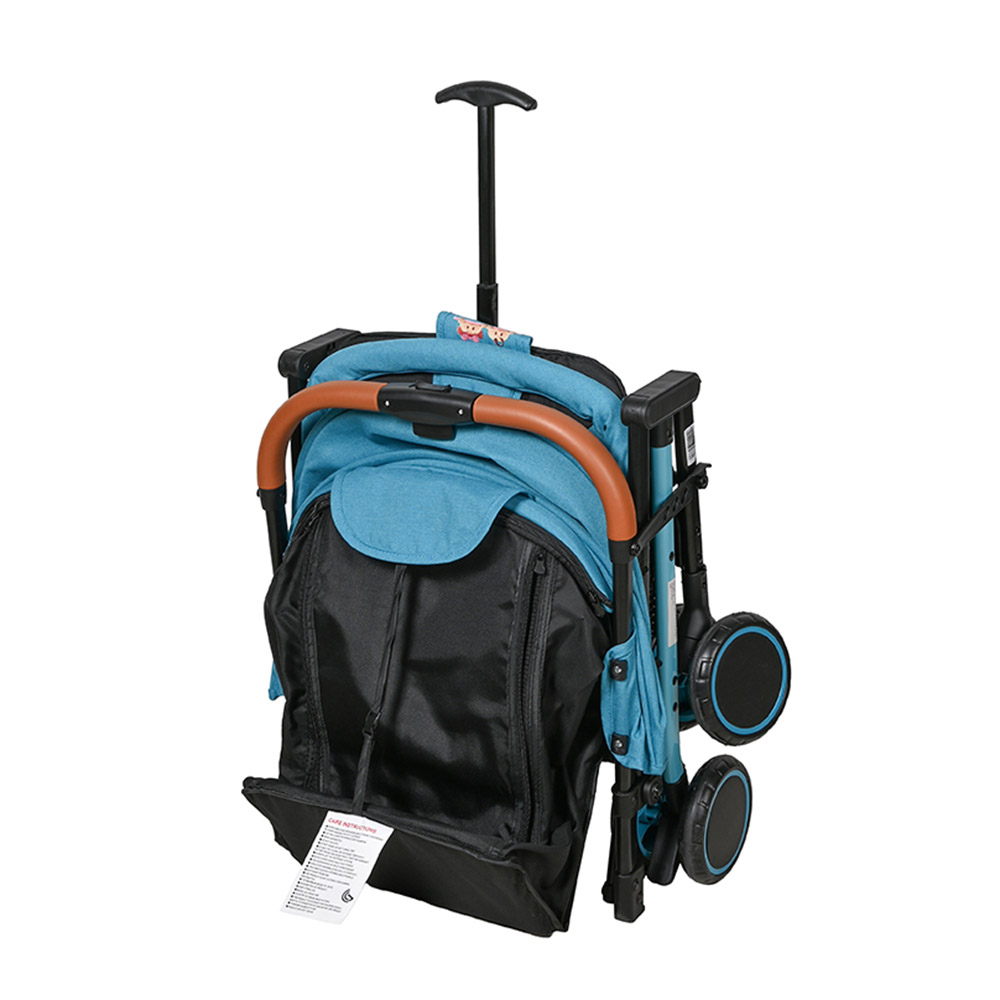 Kiko - 6 Wheels Baby Comfortable Fold Stroller - Blue