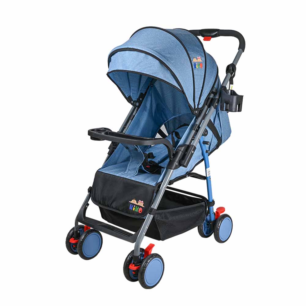 Kiko - 8 Wheels Comfortable Stroller - Blue