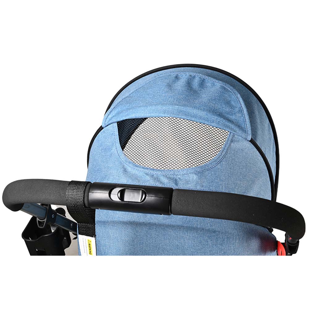 Kiko - 8 Wheels Comfortable Stroller - Blue