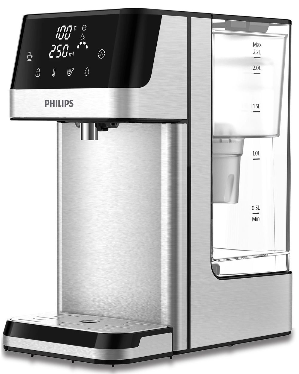 Philips Instant Heating Water Dispenser - Silver/Black - 2.2 L