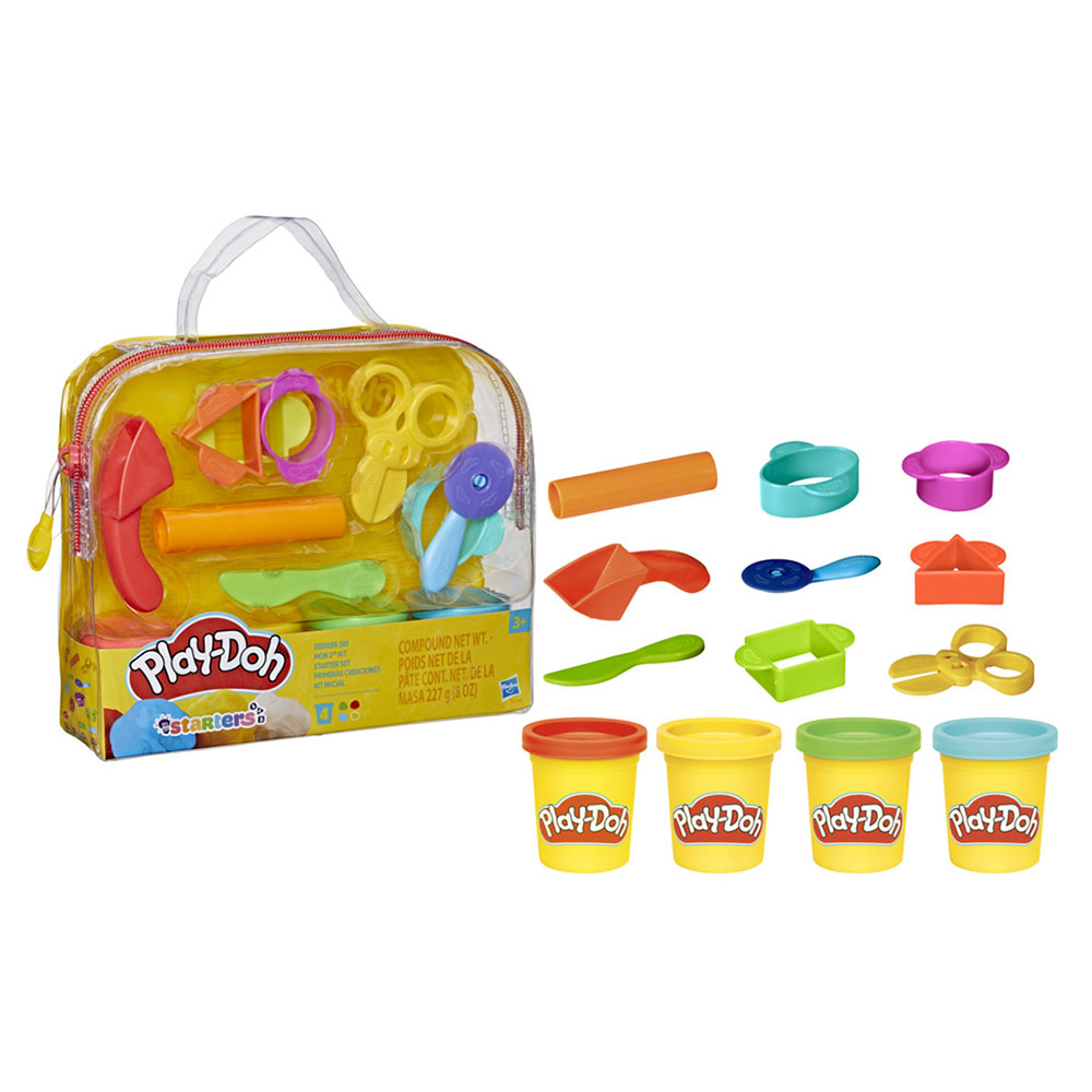 Play-Doh - Starter Storage Tote Dough Compound Playset - 9 Pc Set