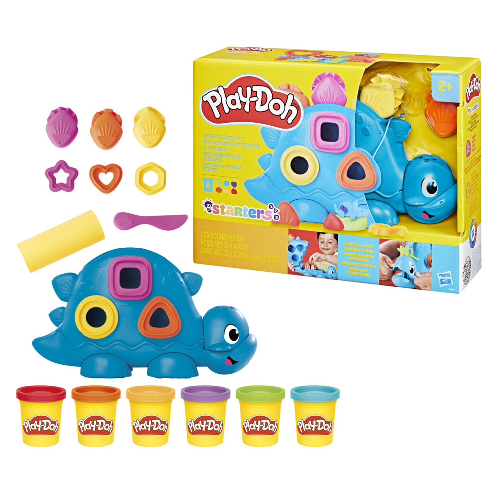 Play-Doh - Shapes And Colors Dino Starter Dough Compound Playset - 11 Pc Set