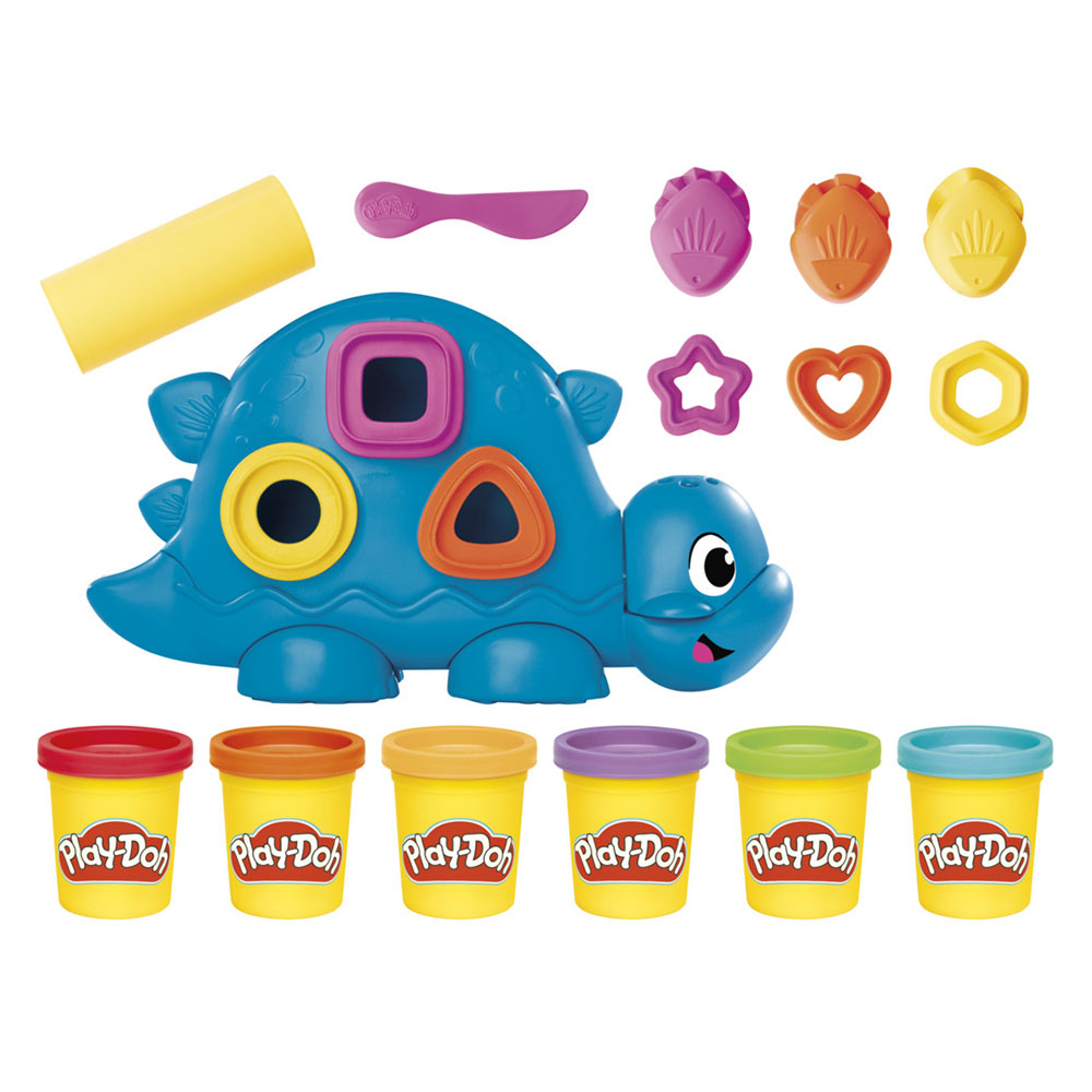Play-Doh - Shapes And Colors Dino Starter Dough Compound Playset - 11 Pc Set