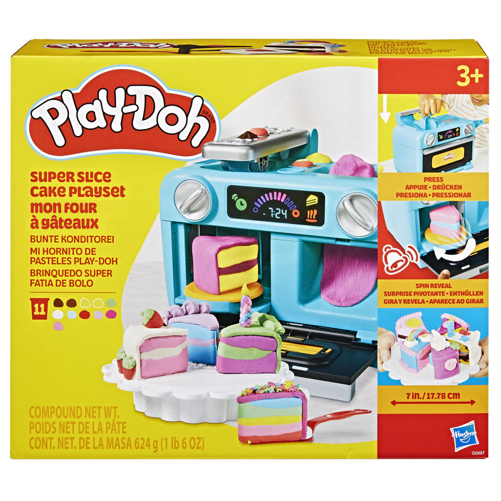 Play-Doh - Super Slice Cake Dough Compound Playset - 11 Pc Set