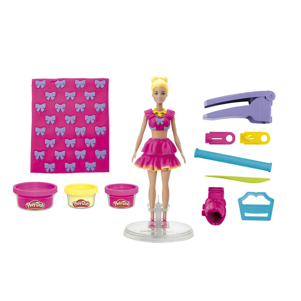 Play-Doh - Barbie Ruffles And Bows Dough Compound Playset - 9 Pc Set