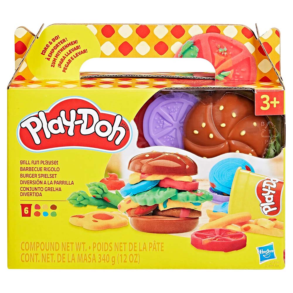 Play-Doh - Grill Fun Kitchen Dough Compound Playset - 12 Pc Set