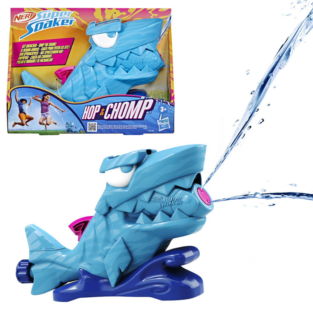 Nerf - Super Soaker Hop And Chomp Water Toy - Shark