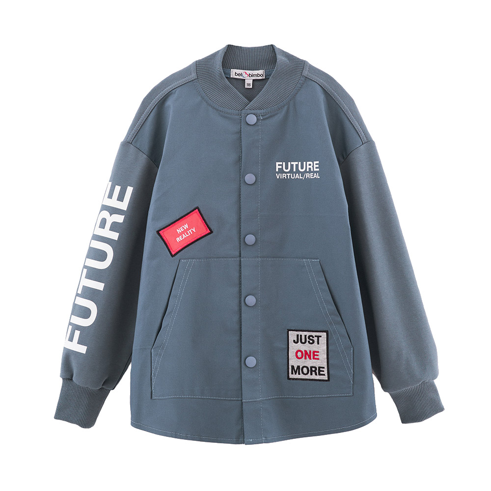 Bell Bimbo Boys Sticker and Print Jacket - Blue