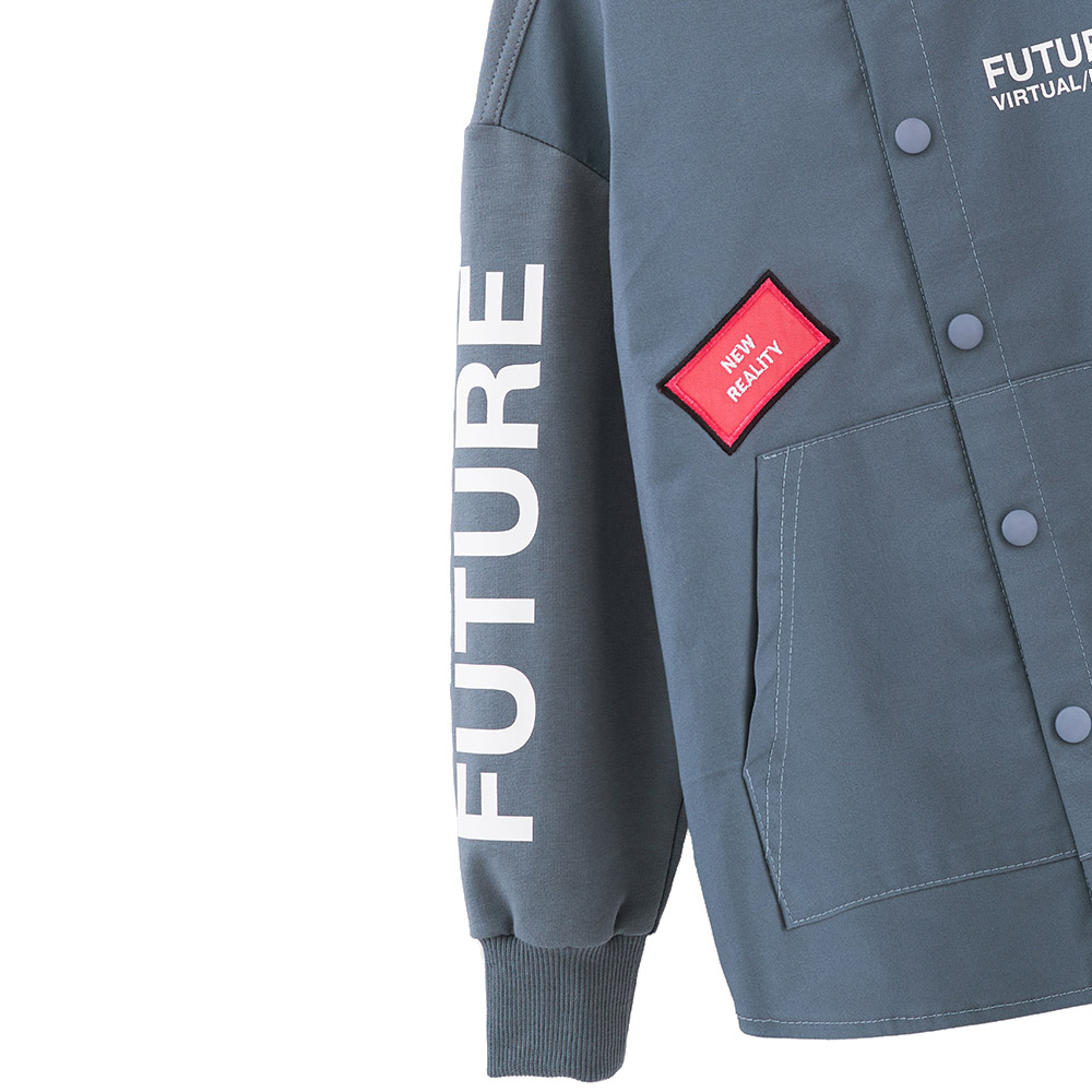 Bell Bimbo Boys Sticker and Print Jacket - Blue
