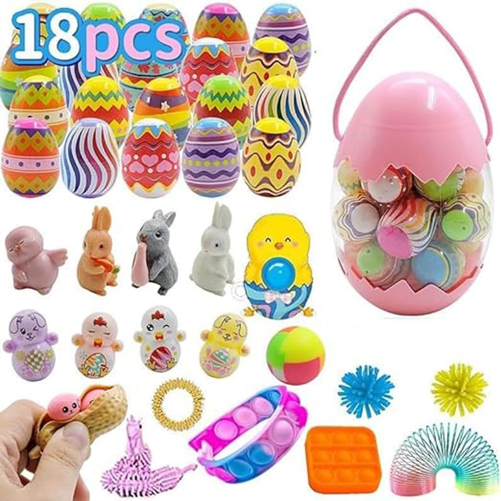 Brain Giggles - Easter Egg Toy Set Surprise - 18pcs