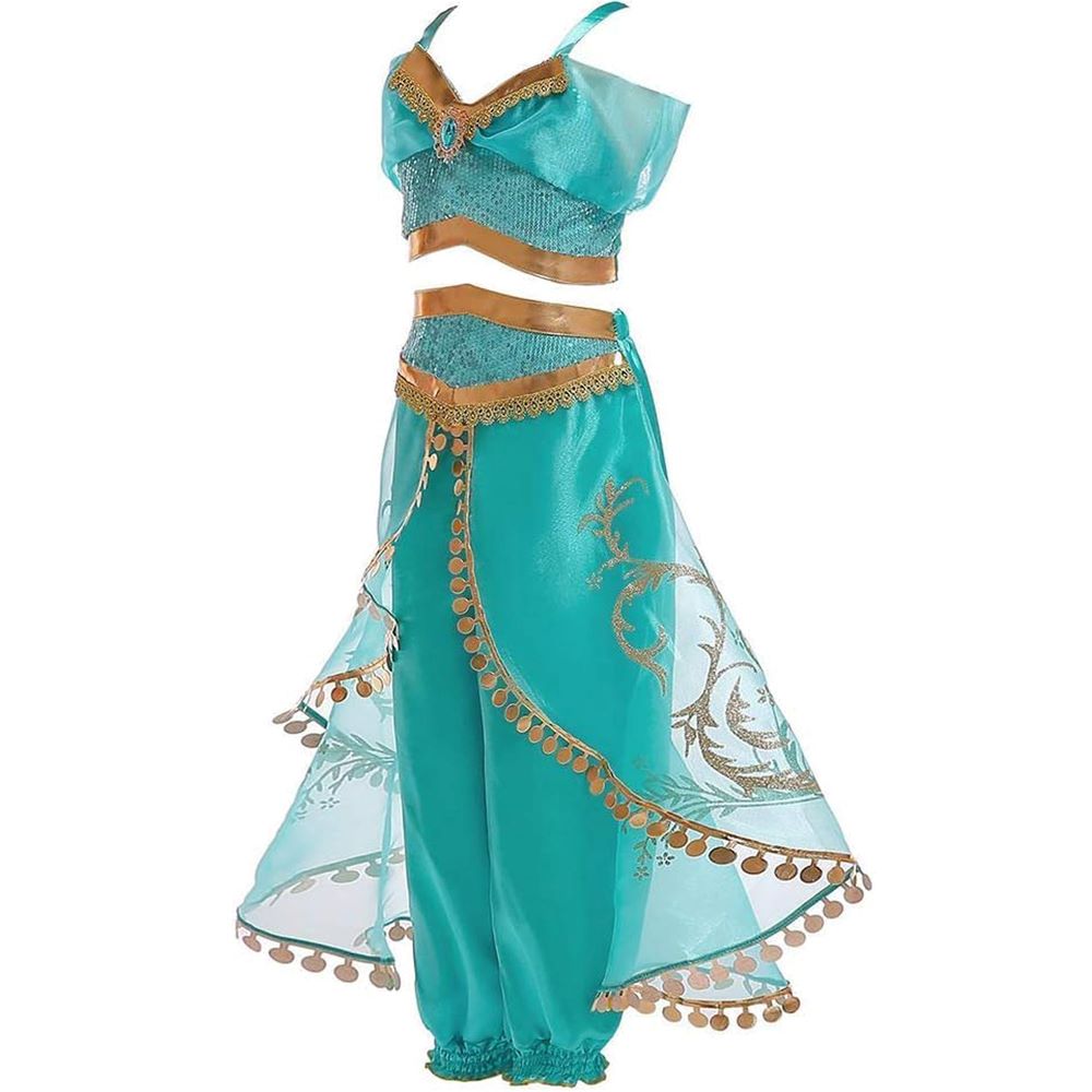 BrainGiggles - 2pc-Set - Princess Jasmine Dress Costume