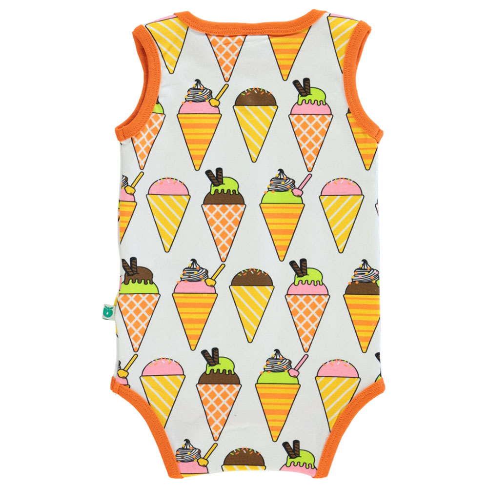 Smafolk Ice Print Sleeveless Bodysuit - Cream