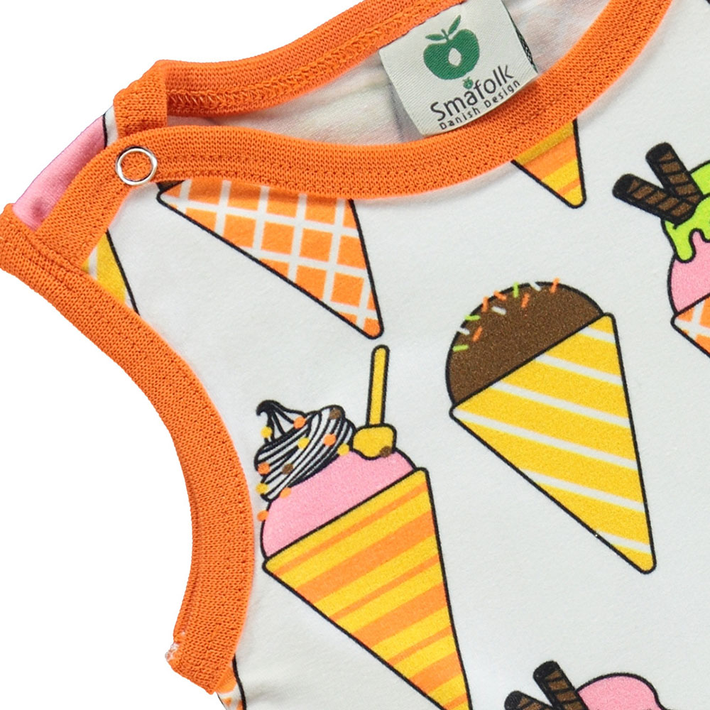 Smafolk Ice Print Sleeveless Bodysuit - Cream