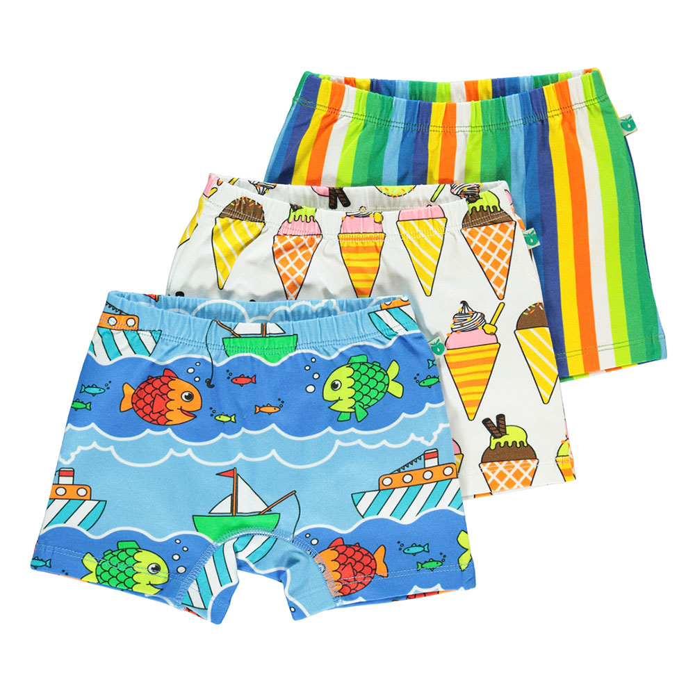 Smafolk Boys Boxer Briefs - Blue - 3 Pcs