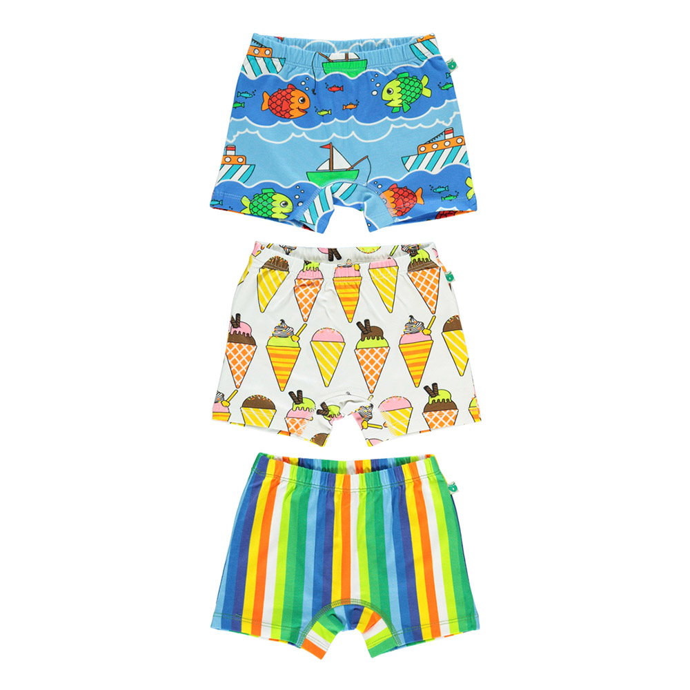 Smafolk Boys Boxer Briefs - Blue - 3 Pcs