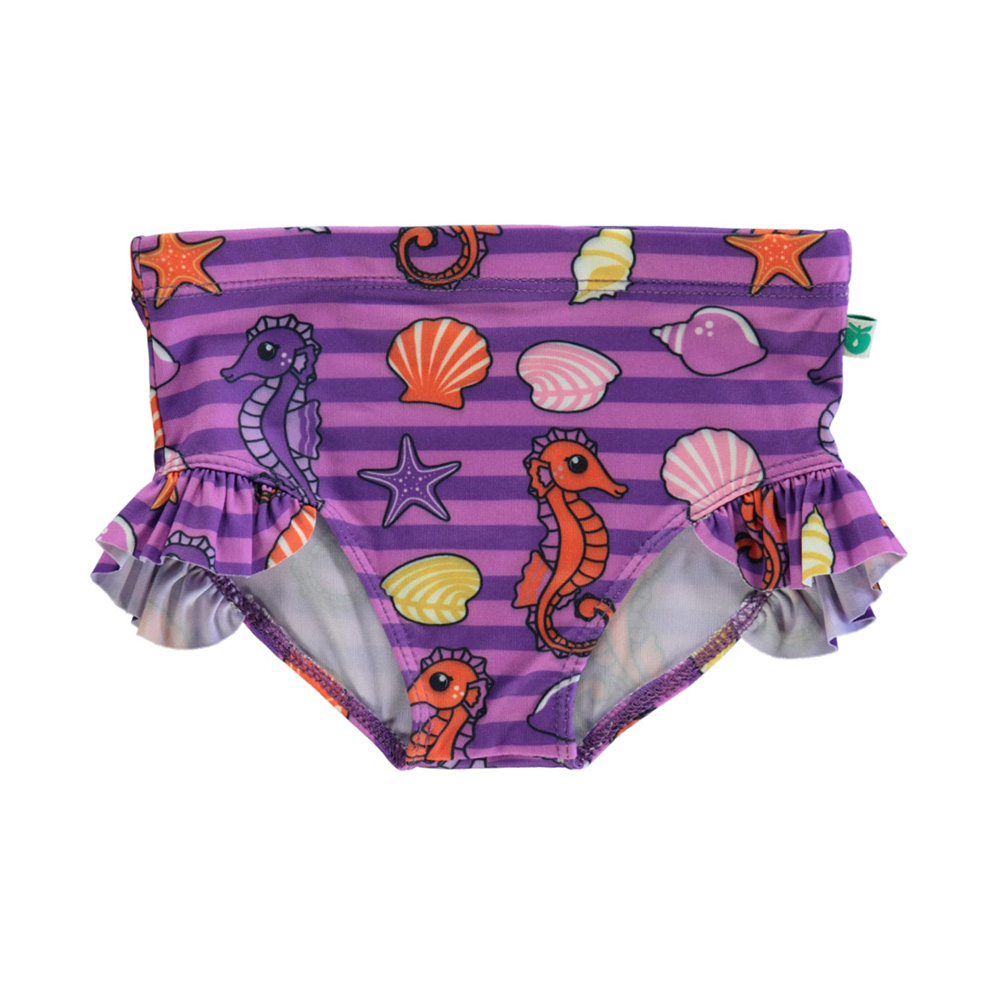 Smafolk Seahorses Print UV50 Swimming Trunks - Purple