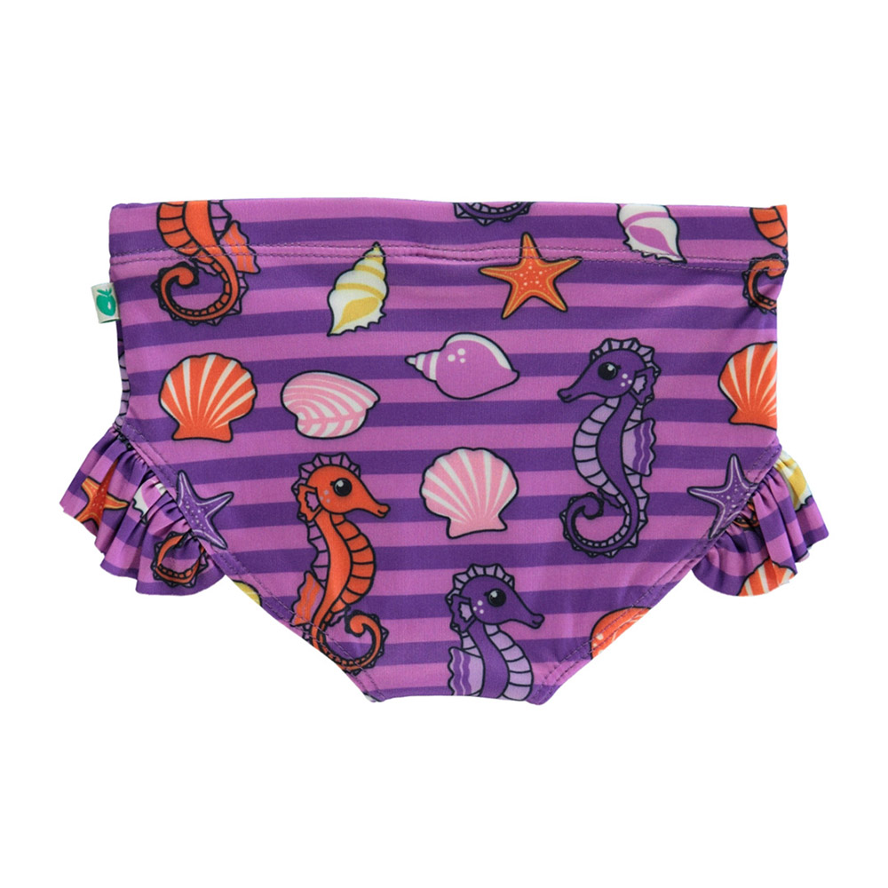 Smafolk Seahorses Print UV50 Swimming Trunks - Purple