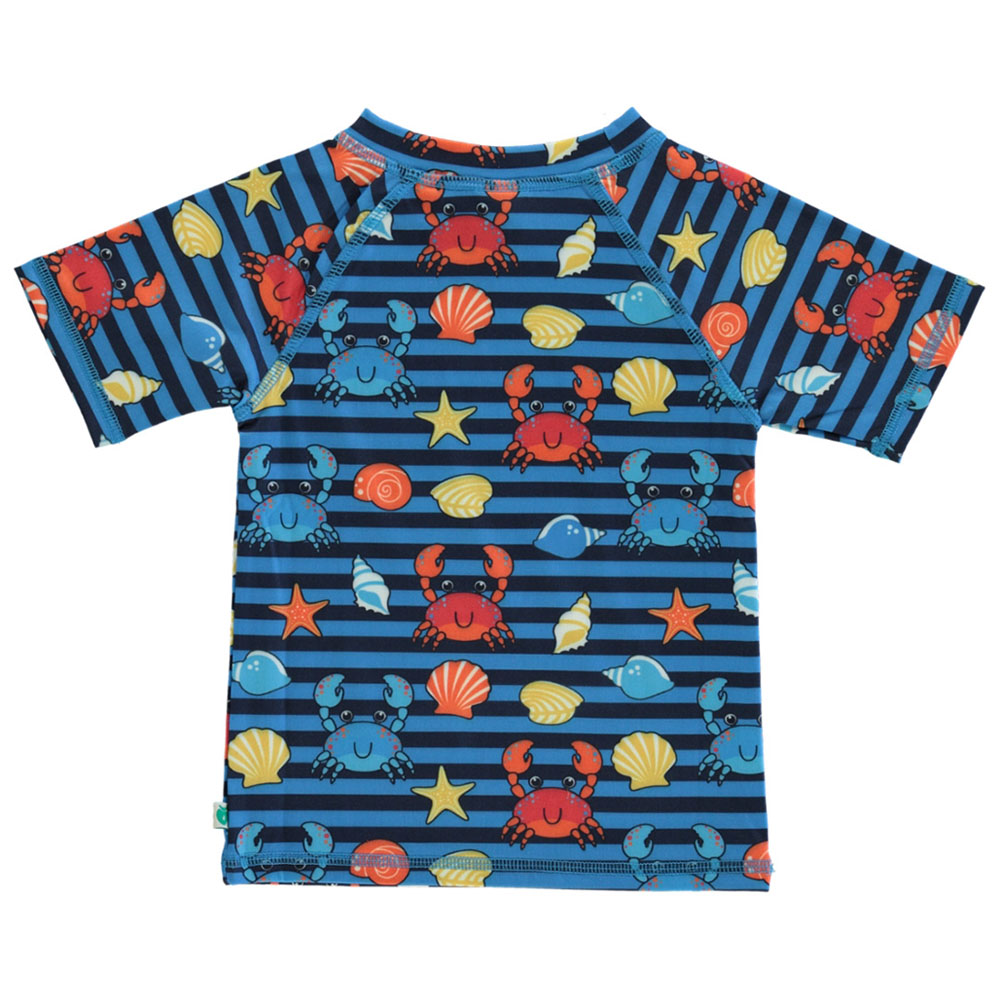 Smafolk Crabs Print UV50 T-Shirt - Blue