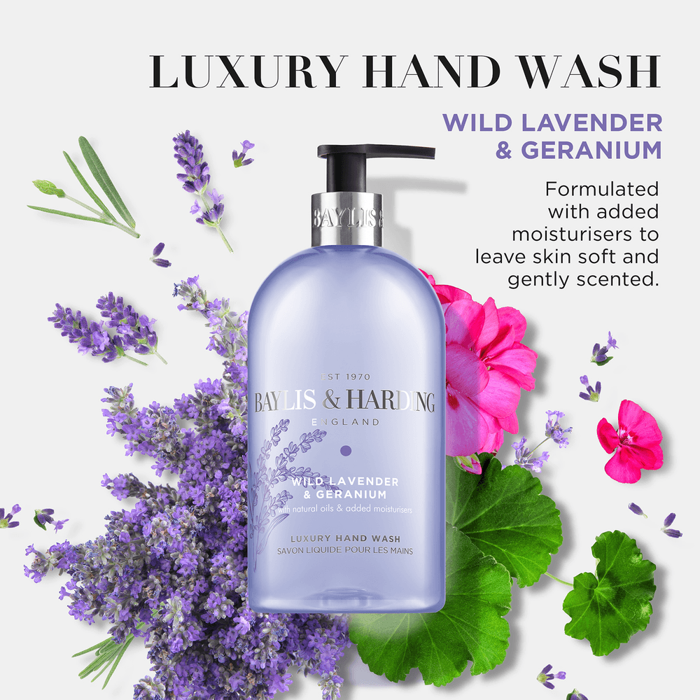 Baylis & Harding - Luxury Hand Wash - Wild Lavender & Geranium - 500 ml