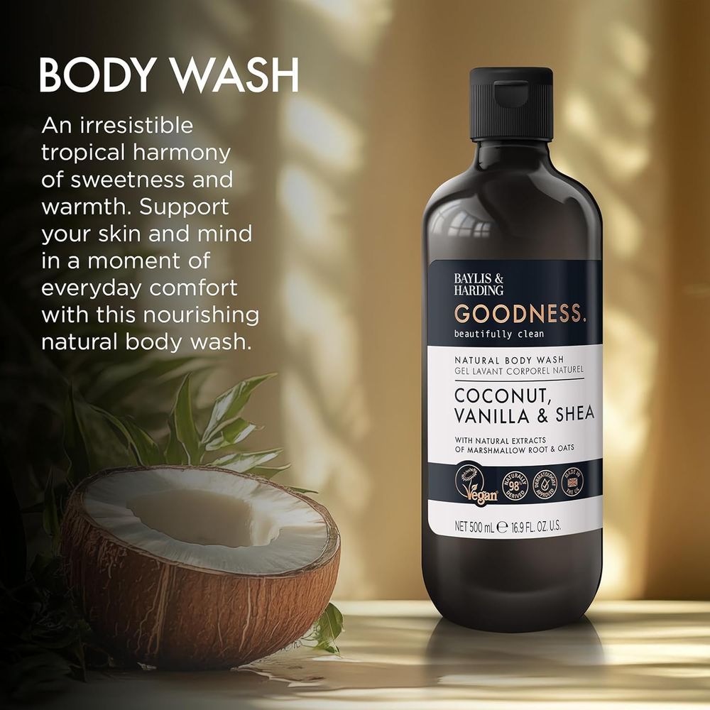 Baylis & Harding - Goodness Natural Body Wash - Coconut, Vanilla & Shea - 500 ml