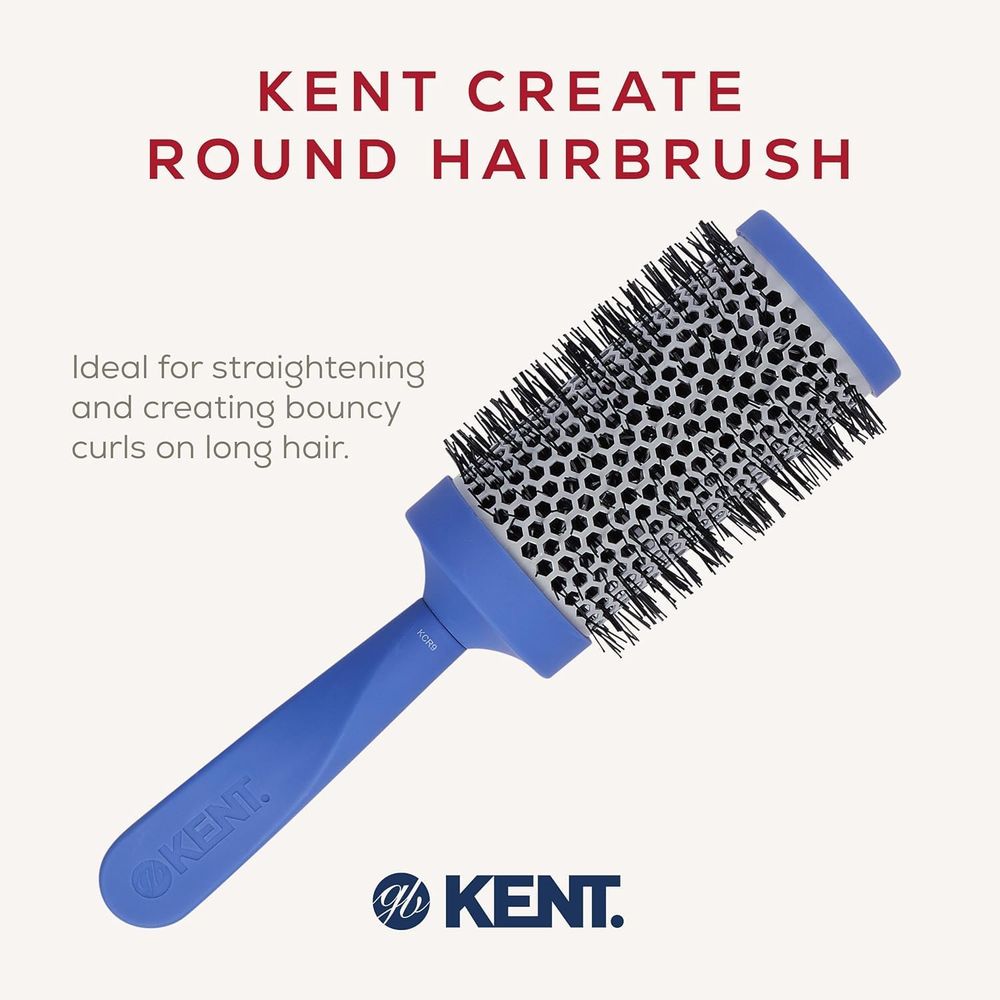 Kent Brushes - Create Round Ceramic Hairbrush KCR9 - Blue - 70 mm
