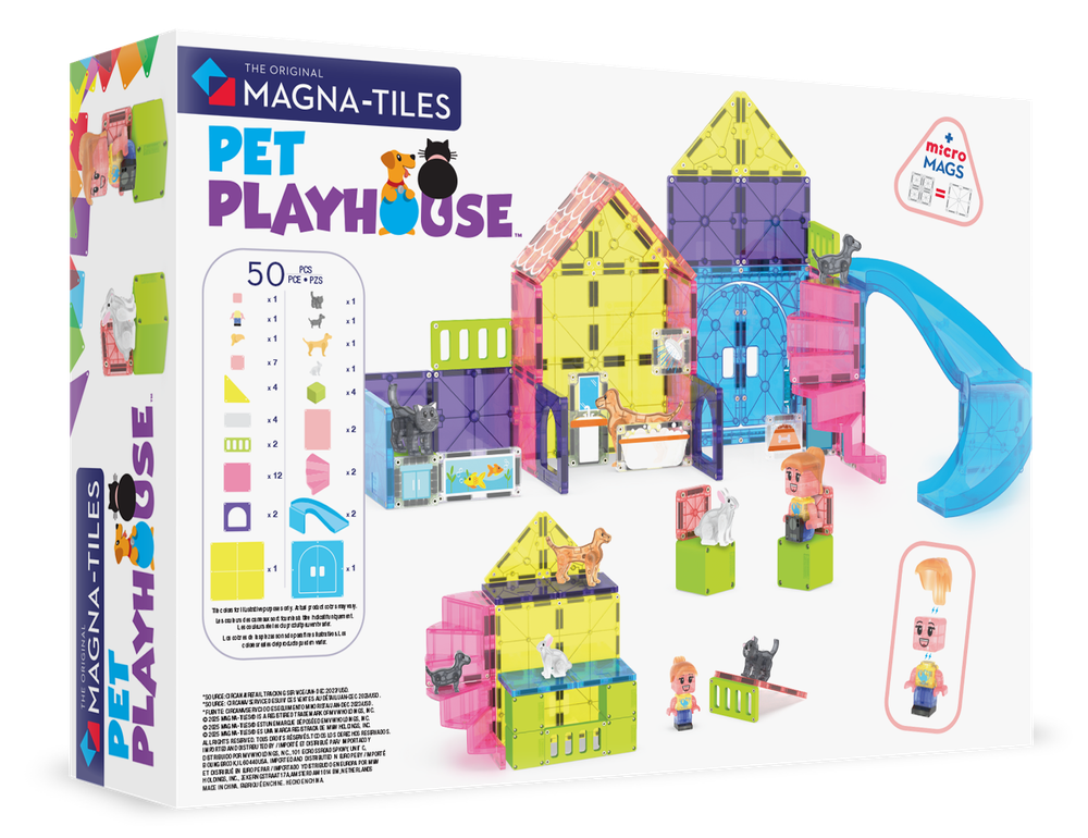 Magna-Tiles - Pet Playhouse - Magnetic Construction Set - 50pcs
