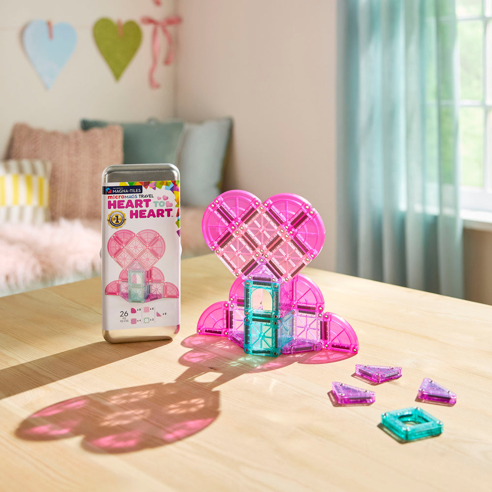 Magna-Tiles - Micromags Heart To Heart 26pc-Set - Multicolor