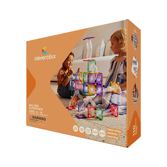 Cleverclixx - Ball Run Clever Pack Pastel - 110 Pc Set