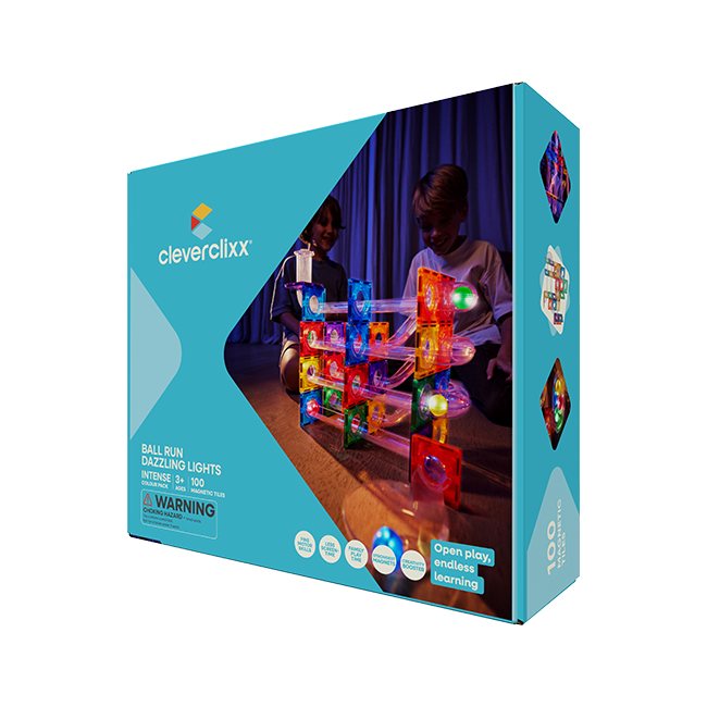 Cleverclixx - Ball Run Dazzling Lights Pack Intense - 100 Pc Set