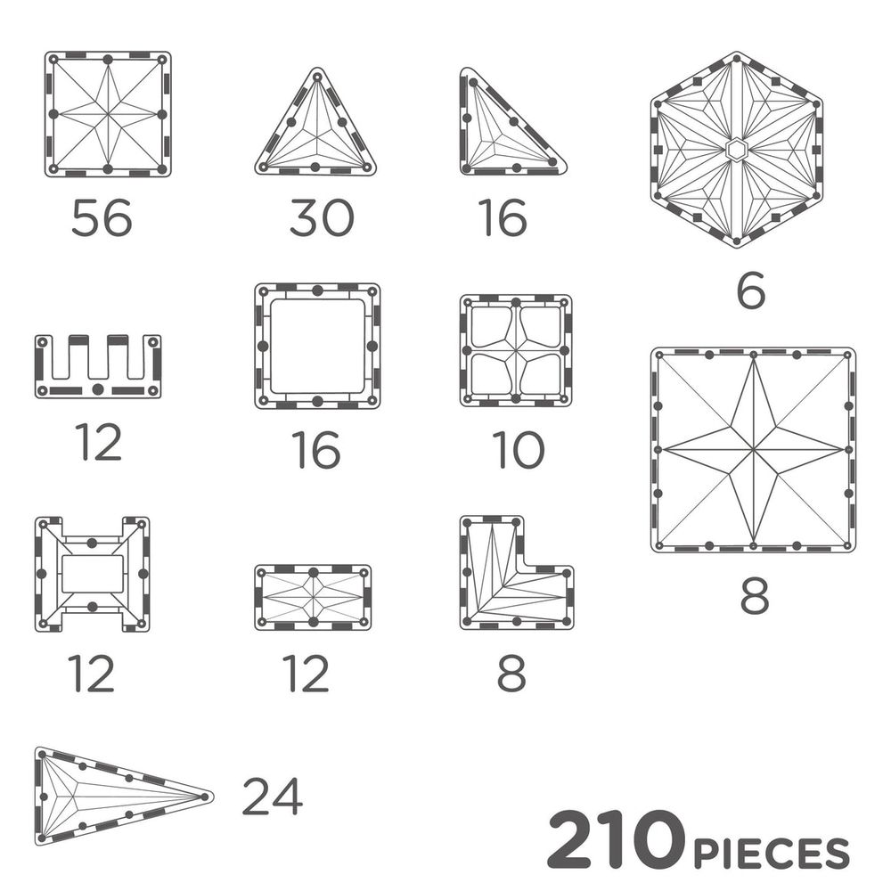 Cleverclixx - Mega Creative Pack Pastel - 210 Pc Set