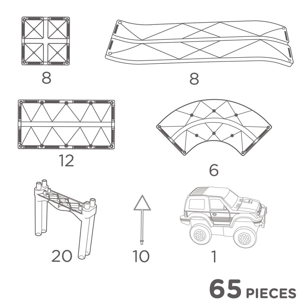 Cleverclixx - Race Track Intense - 65 Pc Set