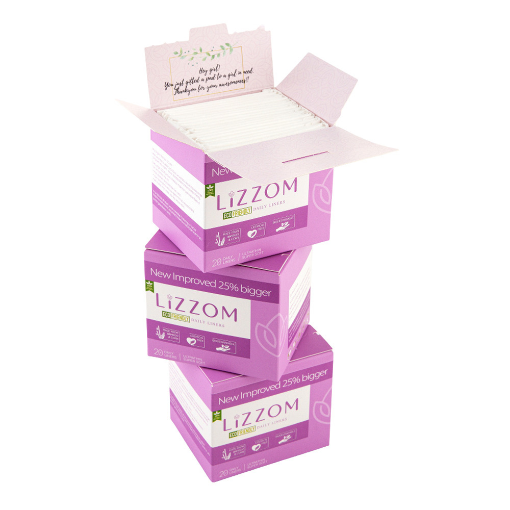 Lizzom - Ultrathin Super Soft Daily Liners - XL - Pack of 3 - 60 Pcs