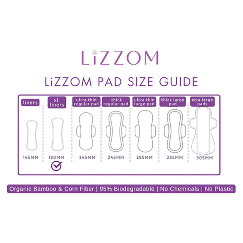 Lizzom - Ultrathin Super Soft Daily Liners - XL - Pack of 3 - 60 Pcs