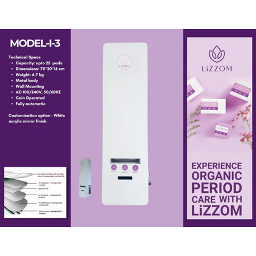 Lizzom - Coin Operated Sanitary Pads Vending Machine