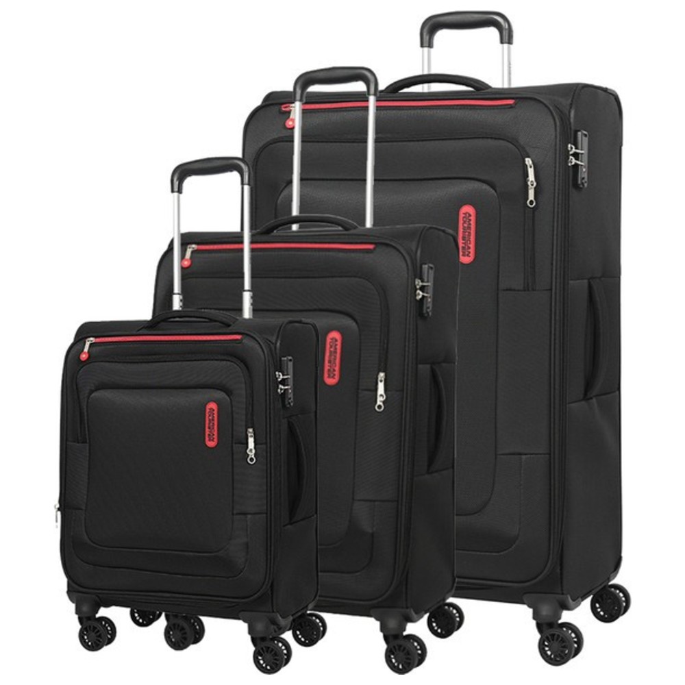 American Tourister - Duncan+ Suitcase - Black - 3 Pc Set