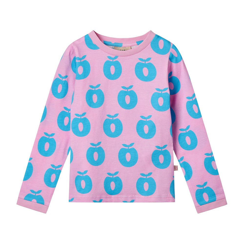Smafolk Apples Print Long-Sleeved T-Shirt - Pink