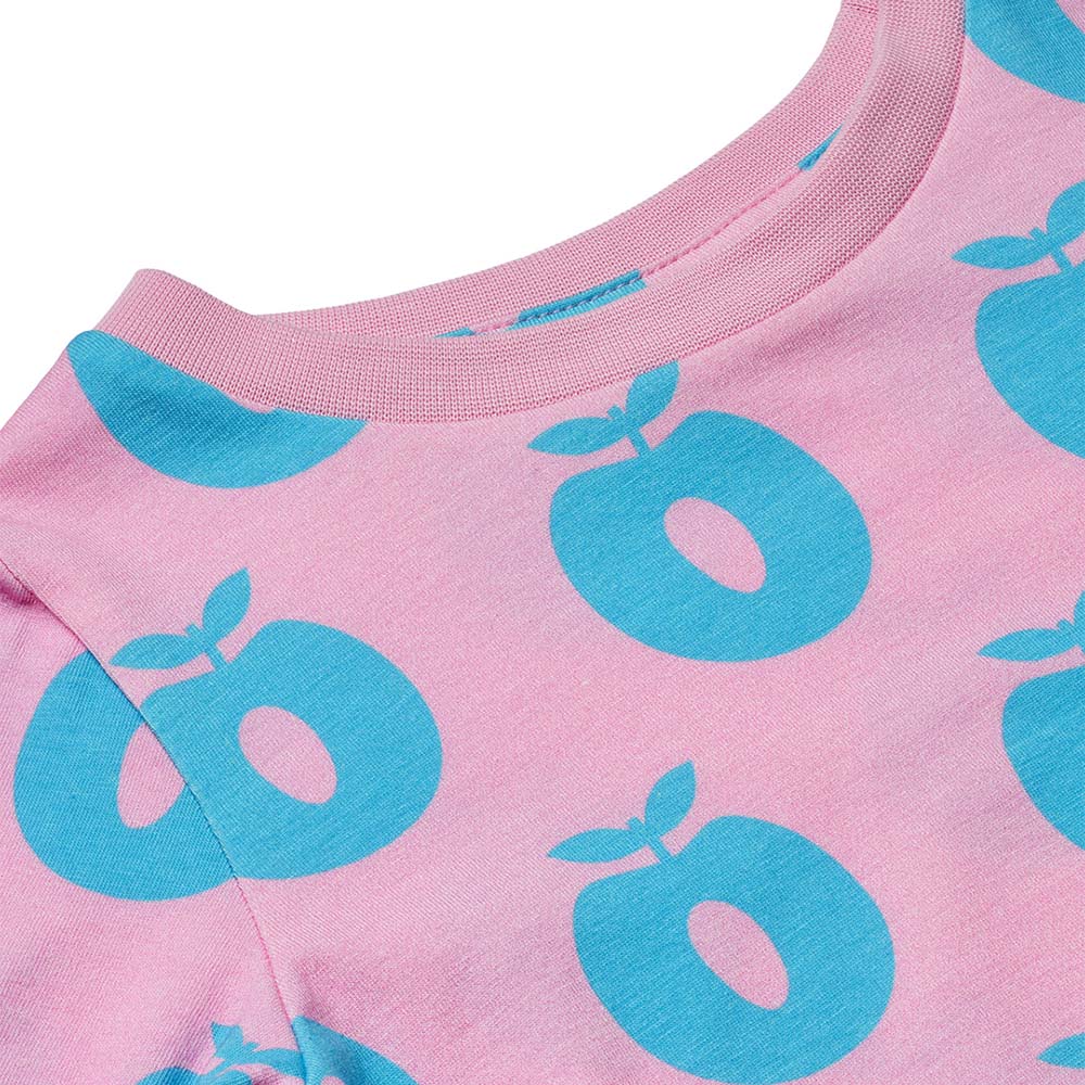 Smafolk Apples Print Long-Sleeved T-Shirt - Pink