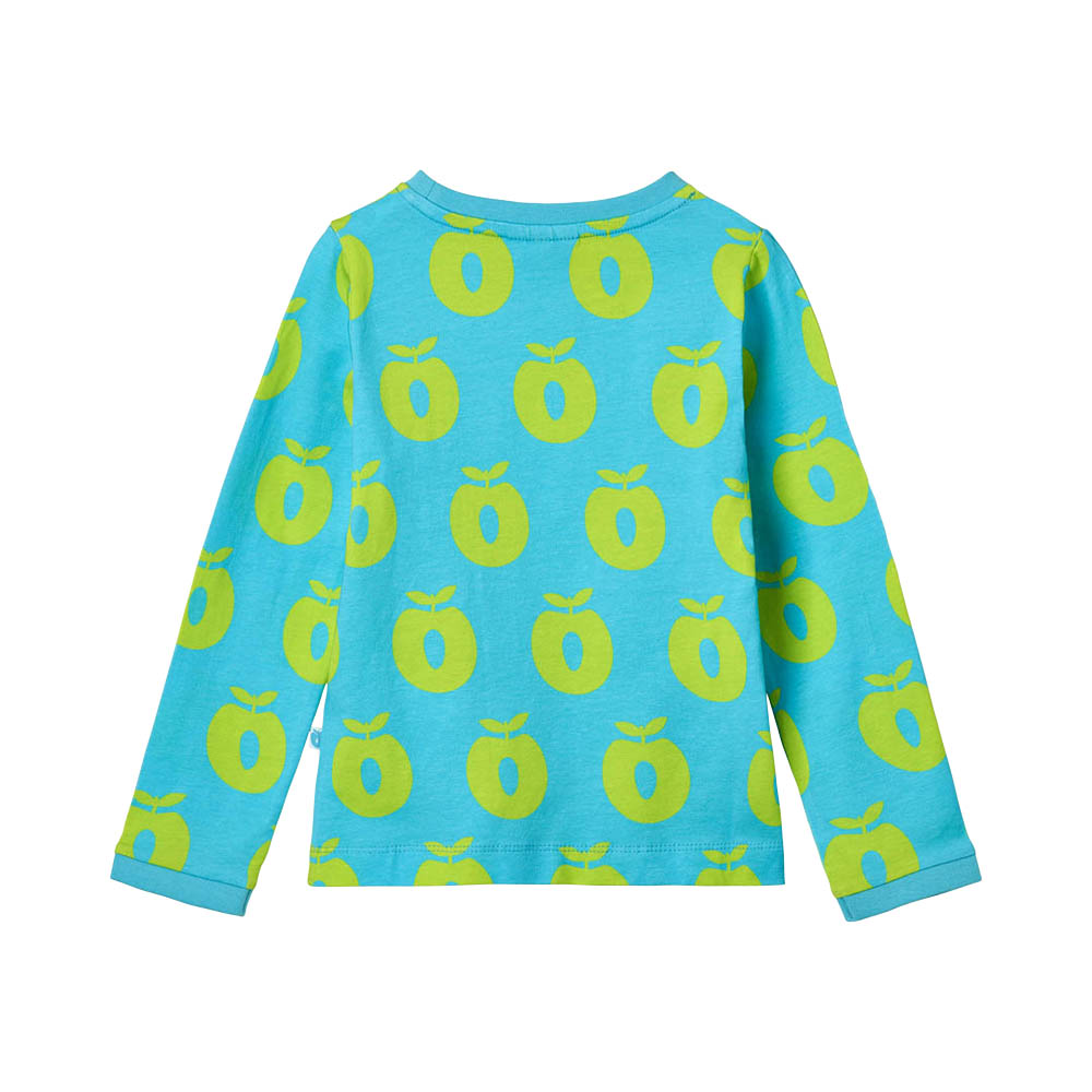 Smafolk Apple Print Long-Sleeved T-Shirt - Blue
